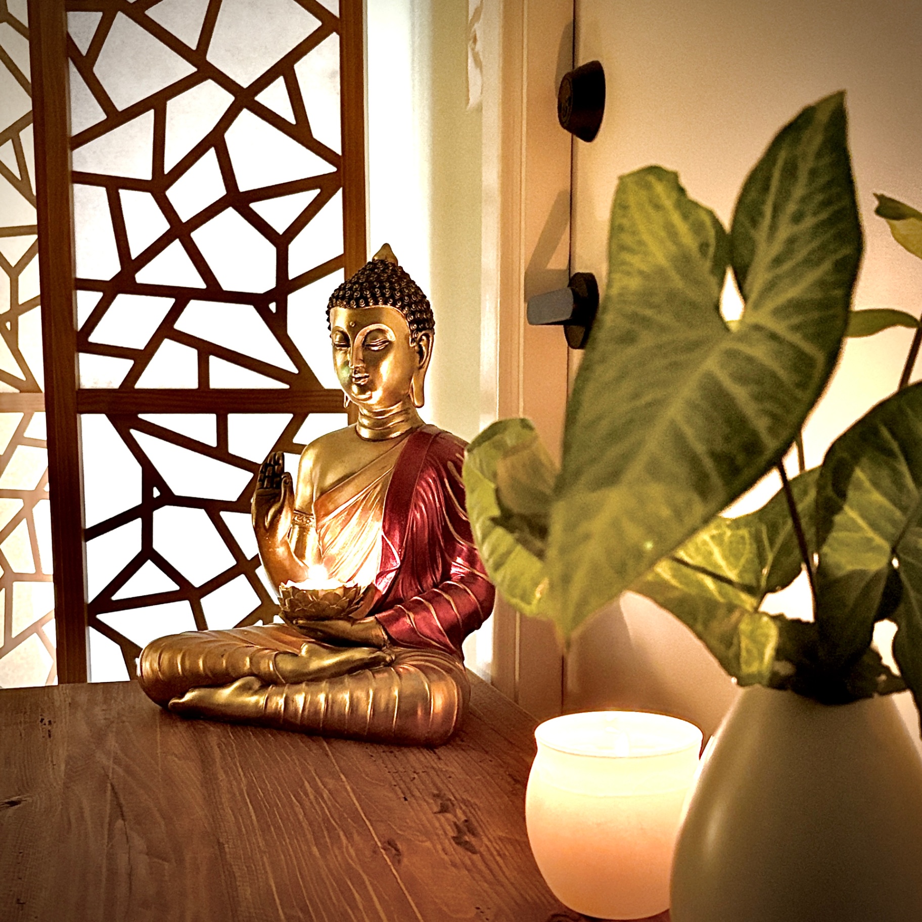 Buddha statue detail in the Sanctuary